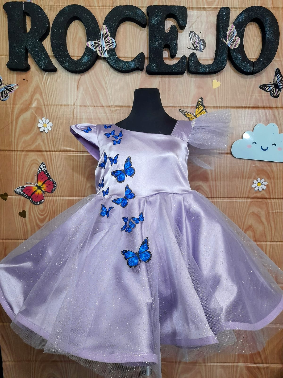 VESTIDO VIOLETA MARIPOSA